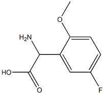 2-氨基-2-(5-氟-2-甲氧基苯基)乙酸, 318270-05-2, 结构式