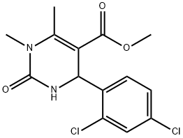 methyl 4-(2,4-dichlorophenyl)-1,6-dimethyl-2-oxo-1,2,3,4-tetrahydropyrimidine-5-carboxylate Struktur