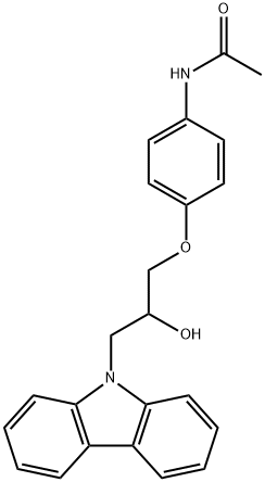 N-(4-(3-(9H-carbazol-9-yl)-2-hydroxypropoxy)phenyl)acetamide 结构式