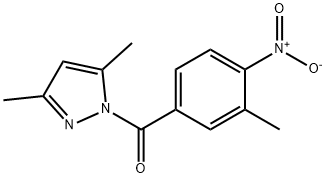(3,5-dimethyl-1H-pyrazol-1-yl)(3-methyl-4-nitrophenyl)methanone,325728-68-5,结构式