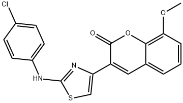 3-(2-((4-chlorophenyl)amino)thiazol-4-yl)-8-methoxy-2H-chromen-2-one 结构式