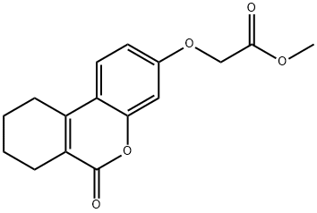 methyl 2-((6-oxo-7,8,9,10-tetrahydro-6H-benzo[c]chromen-3-yl)oxy)acetate Structure