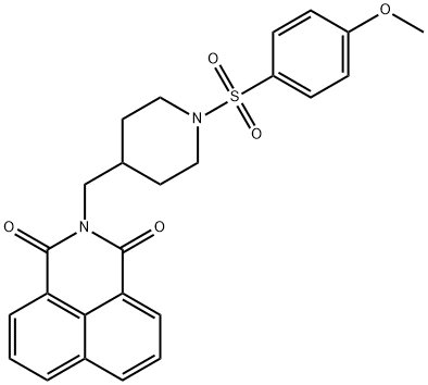 2-((1-((4-methoxyphenyl)sulfonyl)piperidin-4-yl)methyl)-1H-benzo[de]isoquinoline-1,3(2H)-dione Structure