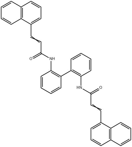 N,N'-2,2'-biphenyldiylbis[3-(1-naphthyl)acrylamide] Struktur