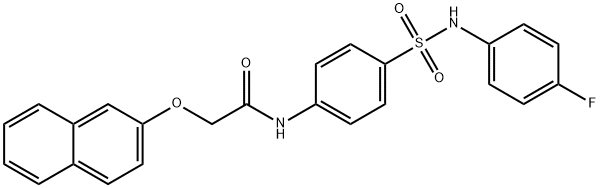 N-(4-{[(4-fluorophenyl)amino]sulfonyl}phenyl)-2-(2-naphthyloxy)acetamide Struktur