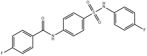 4-fluoro-N-(4-{[(4-fluorophenyl)amino]sulfonyl}phenyl)benzamide Struktur