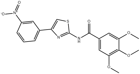 3,4,5-trimethoxy-N-(4-(3-nitrophenyl)thiazol-2-yl)benzamide 结构式