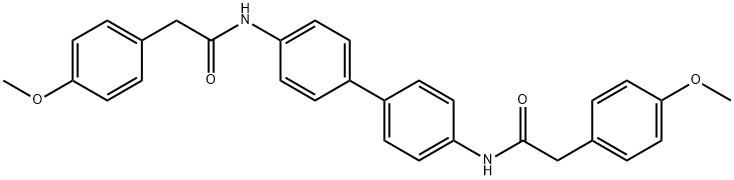 N,N'-4,4'-biphenyldiylbis[2-(4-methoxyphenyl)acetamide] Structure