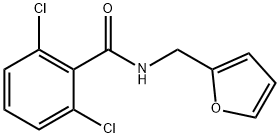 2,6-dichloro-N-(furan-2-ylmethyl)benzamide Struktur
