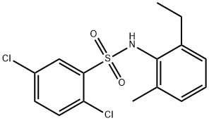 2,5-dichloro-N-(2-ethyl-6-methylphenyl)benzenesulfonamide Structure