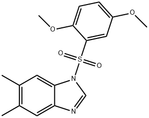 1-((2,5-dimethoxyphenyl)sulfonyl)-5,6-dimethyl-1H-benzo[d]imidazole 结构式