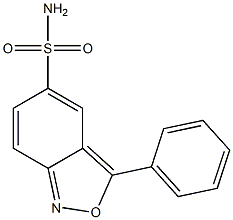 3-phenyl-2,1-benzoxazole-5-sulfonamide 结构式