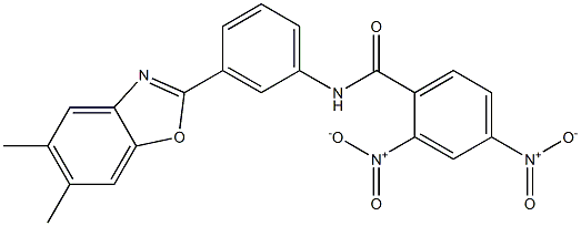 N-[3-(5,6-dimethyl-1,3-benzoxazol-2-yl)phenyl]-2,4-dinitrobenzamide Structure