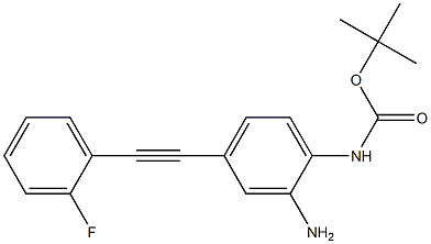 [2-amino-4-(2-fluoro-phenylethynyl)-phenyl]-carbamic acid tert.-butyl ester Struktur