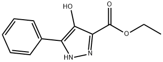4-Hydroxy-5-phenyl-1H-pyrazole-3-carboxylic acid ethyl ester Structure