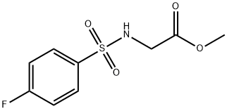 methyl N-[(4-fluorophenyl)sulfonyl]glycinate 化学構造式