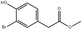 METHYL 2-(3-BROMO-4-HYDROXYPHENYL)ACETATE 化学構造式