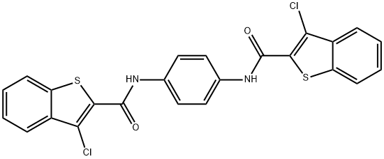 N,N'-1,4-phenylenebis(3-chloro-1-benzothiophene-2-carboxamide) Structure