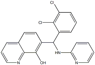 7-((2,3-二氯苯基)(吡啶-2-基氨基)甲基)喹啉-8-醇, 352693-80-2, 结构式
