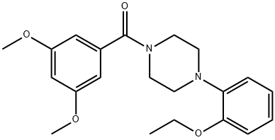 (3,5-dimethoxyphenyl)-[4-(2-ethoxyphenyl)piperazin-1-yl]methanone 结构式