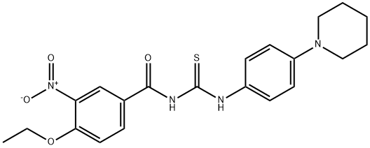 4-ethoxy-3-nitro-N-{[4-(piperidin-1-yl)phenyl]carbamothioyl}benzamide Structure