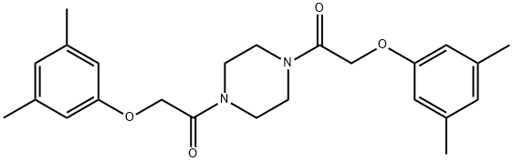 2-(3,5-dimethylphenoxy)-1-[4-[2-(3,5-dimethylphenoxy)acetyl]piperazin-1-yl]ethanone,358351-11-8,结构式