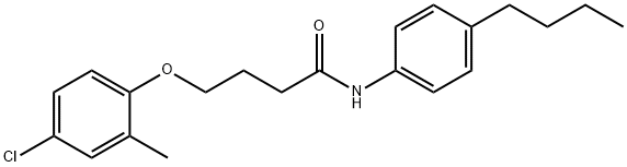 N-(4-butylphenyl)-4-(4-chloro-2-methylphenoxy)butanamide,362602-76-4,结构式