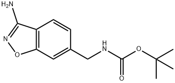 tert-Butyl ((3-aminobenzo[d]isoxazol-6-yl)methyl)carbamate Struktur