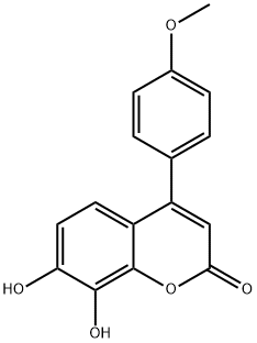 7,8-dihydroxy-4-(4-methoxyphenyl)-2H-chromen-2-one Struktur