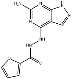 N-(6-氨基-1H-吡唑并[3,4-D]嘧啶-4-基)呋喃-2-甲酰肼, 377729-81-2, 结构式