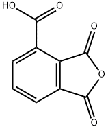 1,3-Dioxo-1,3-dihydro-isobenzofuran-4-carboxylic acid 化学構造式