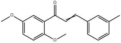 (2E)-1-(2,5-dimethoxyphenyl)-3-(3-methylphenyl)prop-2-en-1-one Struktur