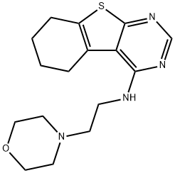 N-(2-morpholinoethyl)-5,6,7,8-tetrahydrobenzo[4,5]thieno[2,3-d]pyrimidin-4-amine 结构式