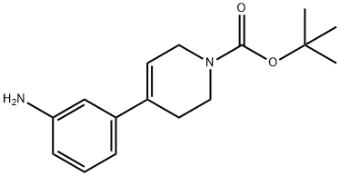 4-(3-アミノフェニル)-5,6-ジヒドロピリジン-1(2H)-カルボン酸TERT-ブチル 化学構造式