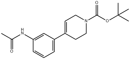 1(2H)-Pyridinecarboxylic acid, 4-[3-(acetylamino)phenyl]-3,6-dihydro-, 1,1-dimethylethyl ester 结构式