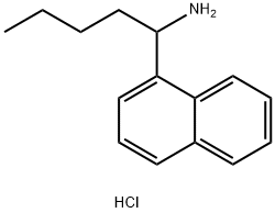 1-(naphthalen-1-yl)pentan-1-amine hydrochloride 化学構造式