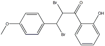 1-Propanone,2,3-dibromo-1-(2-hydroxyphenyl)-3-(4-methoxyphenyl)-,39729-17-4,结构式