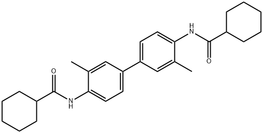 N,N'-(3,3'-dimethyl-4,4'-biphenyldiyl)dicyclohexanecarboxamide Structure