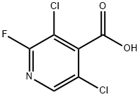 3,5-二氯-2-氟异烟酸,406676-19-5,结构式