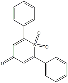 4H-Thiopyran-4-one,2,6-diphenyl-, 1,1-dioxide Structure