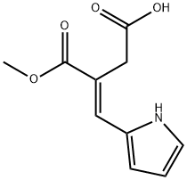 (E)-3-(methoxycarbonyl)-4-(1H-pyrrol-2-yl)but-3-enoic acid 化学構造式