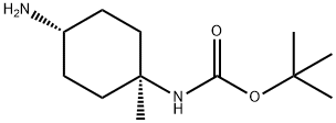 tert-butyl N-[cis-4-amino-1-methylcyclohexyl]carbamate Structure