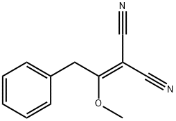 2-(1-methoxy-2-phenylethylidene)malononitrile Struktur