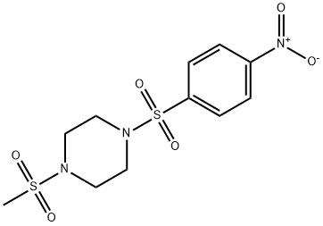 Piperazine, 1-(methylsulfonyl)-4-[(4-nitrophenyl)sulfonyl]- Structure