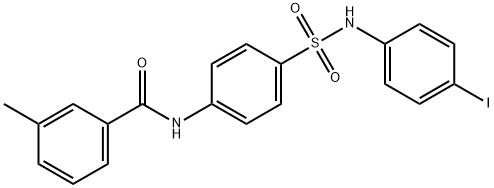 N-(4-{[(4-iodophenyl)amino]sulfonyl}phenyl)-3-methylbenzamide,433306-81-1,结构式