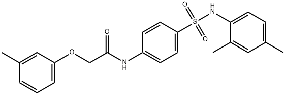 N-(4-{[(2,4-dimethylphenyl)amino]sulfonyl}phenyl)-2-(3-methylphenoxy)acetamide Struktur