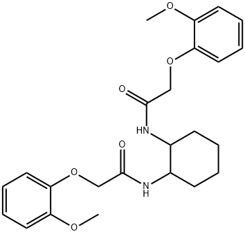 N,N'-1,2-cyclohexanediylbis[2-(2-methoxyphenoxy)acetamide] Struktur