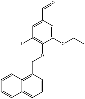 3-ethoxy-5-iodo-4-(naphthalen-1-ylmethoxy)benzaldehyde Structure