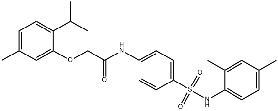 444066-26-6 N-(4-{[(2,4-dimethylphenyl)amino]sulfonyl}phenyl)-2-(2-isopropyl-5-methylphenoxy)acetamide