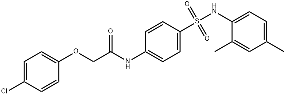 2-(4-chlorophenoxy)-N-(4-{[(2,4-dimethylphenyl)amino]sulfonyl}phenyl)acetamide,444147-57-3,结构式